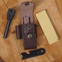 TBS Grizzly Bushcraft Survival Knife - DC4 & Firesteel Edition - Curly Birch